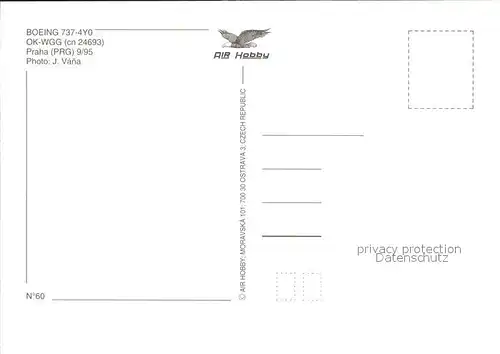 Flugzeuge Zivil CSA Airlines Boeing 737 4Y0 OK WGG cn 24693 Kat. Flug