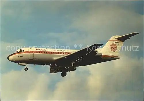 Flugzeuge Zivil Iberia Lineas Aereas Fokker F28 EC BVB Kat. Flug