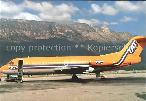 Flugzeuge Zivil T.A.T. Fokker 28 2000 F GDUS  Kat. Flug