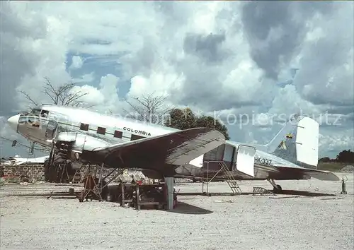 Flugzeuge Zivil Aliansa Colombia McDDouglas DC 3C HK 337 c n 11831 Kat. Flug