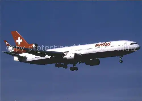 Flugzeuge Zivil Swiss MD 11 HB IWB cn459 Kat. Flug