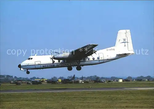 Flugzeuge Zivil Westair International Handley Page Herald 214 G ATIG cn177 Kat. Flug