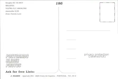 Flugzeuge Zivil Malaysia Douglas DC 10 30CF N107WA N C 46836 280 Kat. Flug