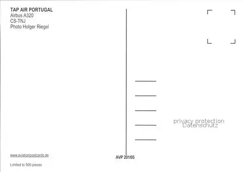 Flugzeuge Zivil Tap Air Portugal A320 CS TNJ  Kat. Flug