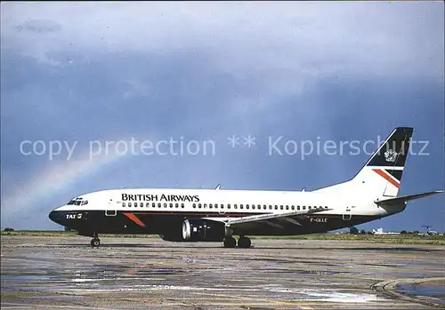 Flugzeuge Zivil British Airways T.A.T. Boeing 737 300 F GLLE  Kat. Flug