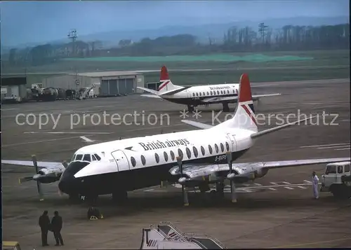 Flugzeuge Zivil British Airways Vickers Viscount VC 814 G BAPE Cn 341 Kat. Flug