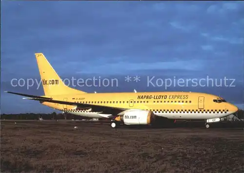 Flugzeuge Zivil Hapag Lloyd Express B737 700 D AGEP  Kat. Flug