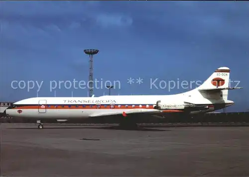 Flugzeuge Zivil Transeuropa Caravelle 10R EC DCN Kat. Flug