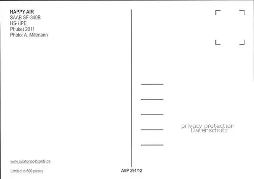 Flugzeuge Zivil Happy Air Saab SF 340B HS HPE  Kat. Flug