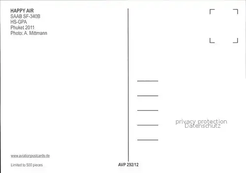 Flugzeuge Zivil Happy Air SAAB SF 340B HS GPA  Kat. Flug