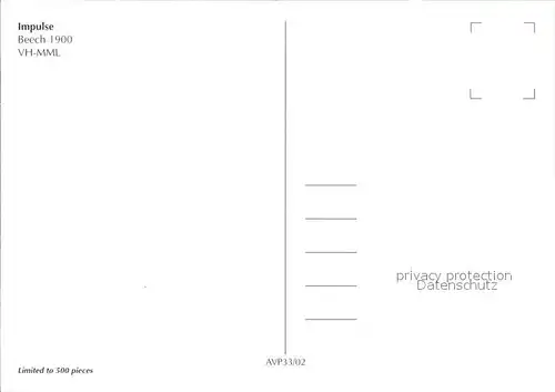 Flugzeuge Zivil Impulse Beech 1900 VH MML Kat. Flug