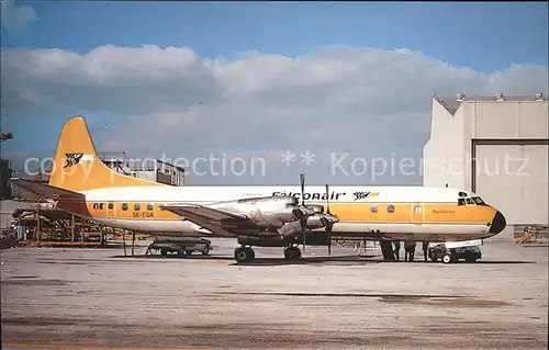 Flugzeuge Zivil Lockheed L.188C Electra SE FGA c n 1088 Falconair Sweden  Kat. Flug