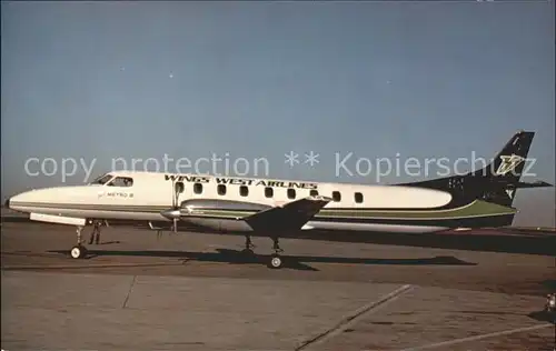 Flugzeuge Zivil Wings West Airlines Swearingen Metro III Kat. Flug