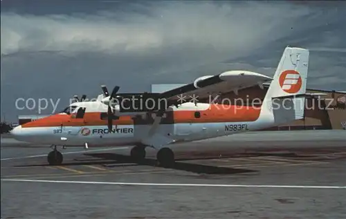 Flugzeuge Zivil Frontier Airlines DeHavilland Canada DHC 6 Twin Otter  Kat. Flug