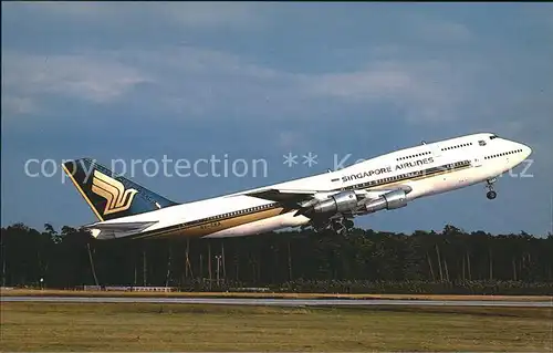 Flugzeuge Zivil Boeing 747 312 9V SKA c n 23026 Singapore Airlines  Kat. Flug