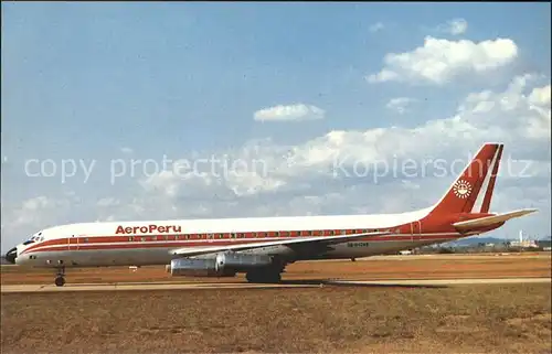 Flugzeuge Zivil AeroPeru MacDonell Douglas DC 8 46027 OB R 1248  Kat. Flug