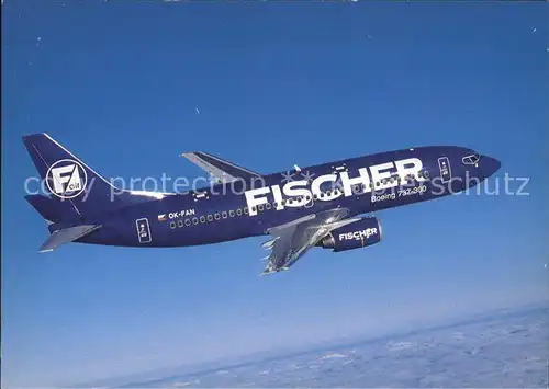 Flugzeuge Zivil Fischer Air Boeing 737 300 OK FAN  Kat. Flug