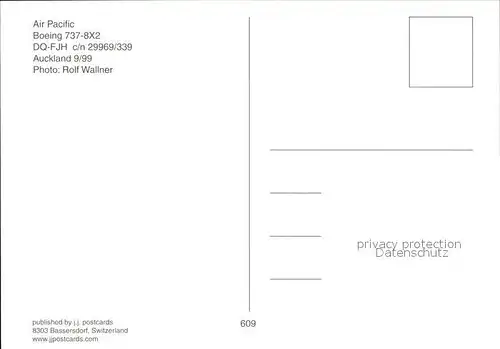 Flugzeuge Zivil Air Pacific Boeing 737 8X2 DQ FJH c n 29969 339 Kat. Flug