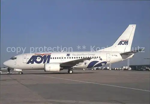 Flugzeuge Zivil AOM Boeing 737 53C F GINL c n 24827 2243  Kat. Flug