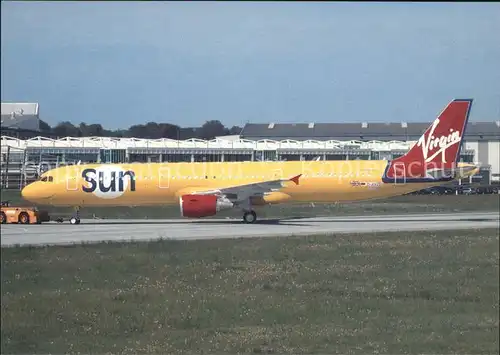 Flugzeuge Zivil Sun Virgin Airbus Industrie A321 211 D AVZD G VKIS cn 1233 Kat. Flug