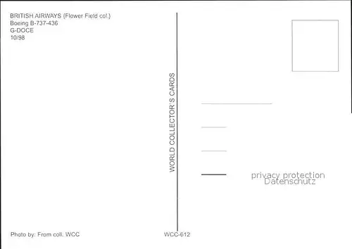 Flugzeuge Zivil British Airways Boeing B 737 436 G DOCE Kat. Flug