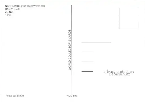 Flugzeuge Zivil Nationwide BAC 111 500 ZS NUI Kat. Flug