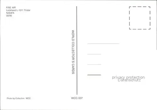 Flugzeuge Zivil Fine Air Lockheed L 1011 Tristar N260FA Kat. Flug