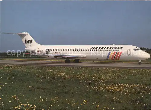 Flugzeuge Zivil SAS DC 9 41 LN RLD Kat. Flug