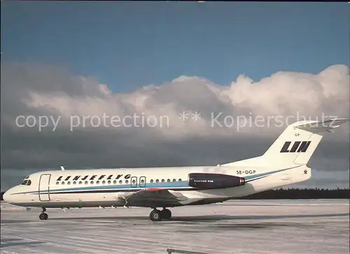 Flugzeuge Zivil Linjeflyg Fokker F 28 4000 SE DGP Kat. Flug