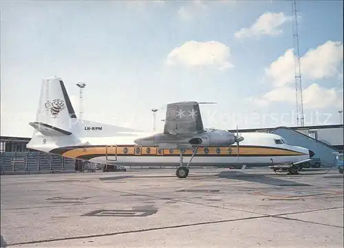 Flugzeuge Zivil Air Executive Norway Busy Bee AS Fokker F27 Friendship 100 LN NPM Kat. Flug