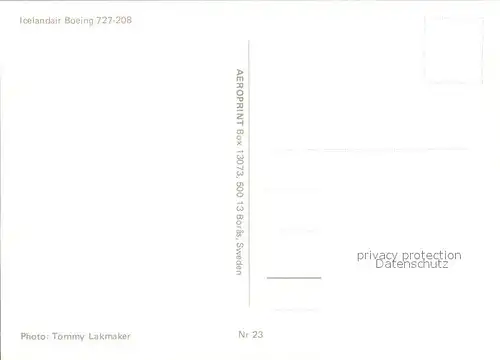 Flugzeuge Zivil Icelandair Boeing 727 208 Kat. Flug