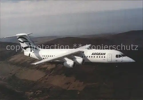 Flugzeuge Zivil Aegean Avro RJ 100  Kat. Flug