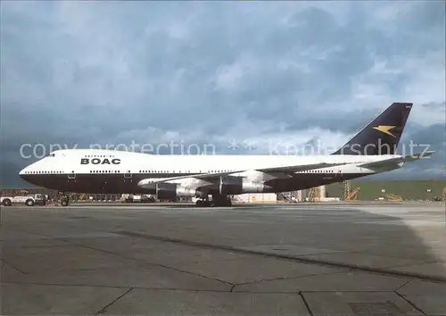 Flugzeuge Zivil BOAC Boeing 747 136 G AWNA cn 19761 Kat. Flug