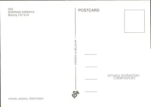 Flugzeuge Zivil Surinam Airways Boeing 737 2L9 Kat. Flug