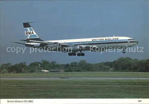 Flugzeuge Zivil British Midland 707 300C Kat. Flug