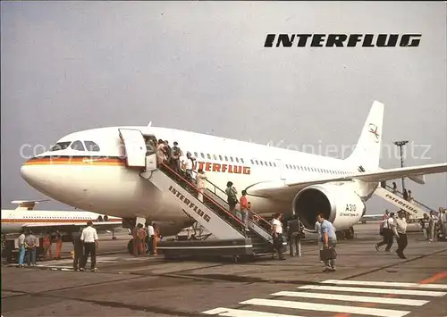 Flugzeuge Zivil Interflug A310 208 Kat. Flug