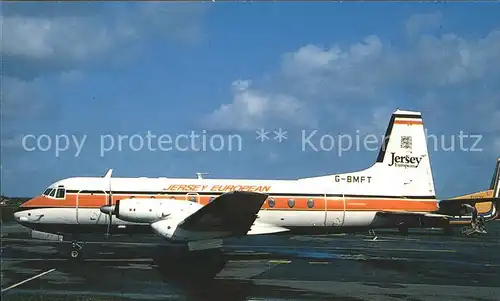 Flugzeuge Zivil Jersey European Airways HS 748 G BMFT  Kat. Flug