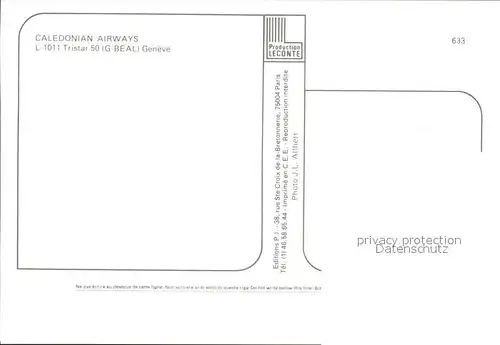 Flugzeuge Zivil Caledonian Airways L 1011 Tristar 50 G BEAL Kat. Flug