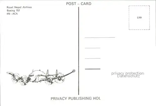 Flugzeuge Zivil Royal Nepal Airlines Boeing 757 9N ACA Kat. Flug