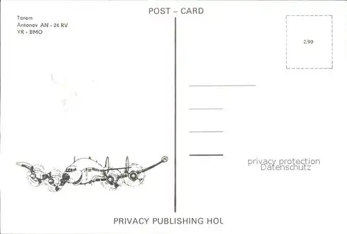 Flugzeuge Zivil Tarom Antonov AN 24RV YR BMO Kat. Flug