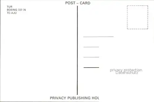 Flugzeuge Zivil TUR Boeing 727 76 TC AJU Kat. Flug