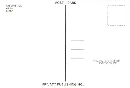 Flugzeuge Zivil Air Maritime HS 748 C GEPI Kat. Flug