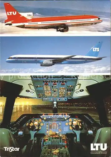 Flugzeuge Zivil LTU TriStar Lockheed L 1011 1 LTS Boeing 757 200 Cockpit Kat. Flug