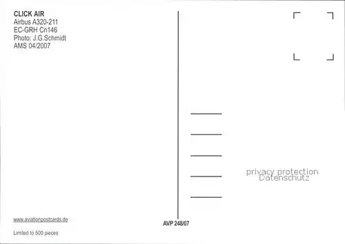 Flugzeuge Zivil Click Air A320 211 EC GRH Cn146 Kat. Flug