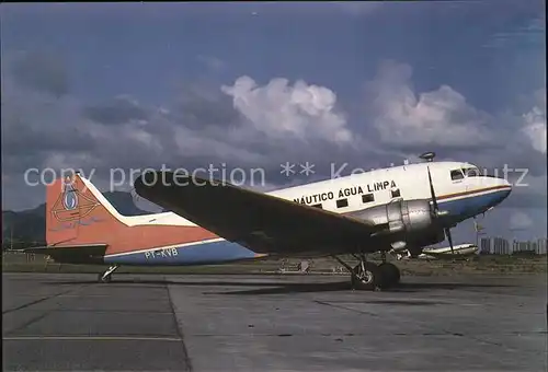 Flugzeuge Zivil Clube Natuico Agua Limpa Brazil DC 3 C 47A PT KVB 20136  Kat. Flug