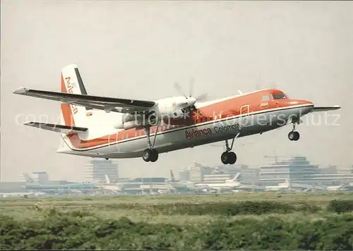 Flugzeuge Zivil Avianca Colombia Fokker F50 PH AVH c n20281  Kat. Flug