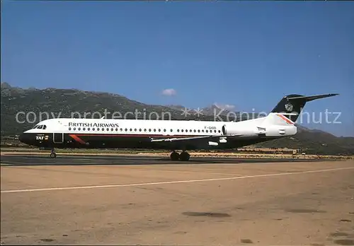 Flugzeuge Zivil TAT British Airways Fokker F.100 F GIOD  Kat. Flug