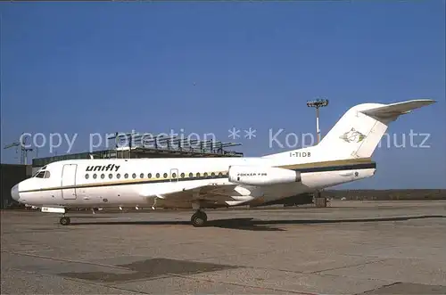 Flugzeuge Zivil Unifly Fokker F28 Mk.1000 I TIDB c n 11006 Kat. Flug