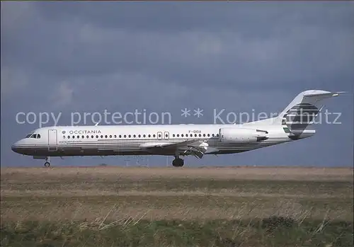 Flugzeuge Zivil Occitania Jet Fleet Fokker 100 F GIOA c n 11261  Kat. Flug