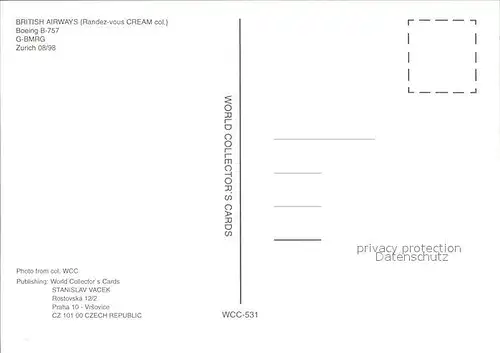 Flugzeuge Zivil British Airways Boeing B 757 G BMRG  Kat. Flug
